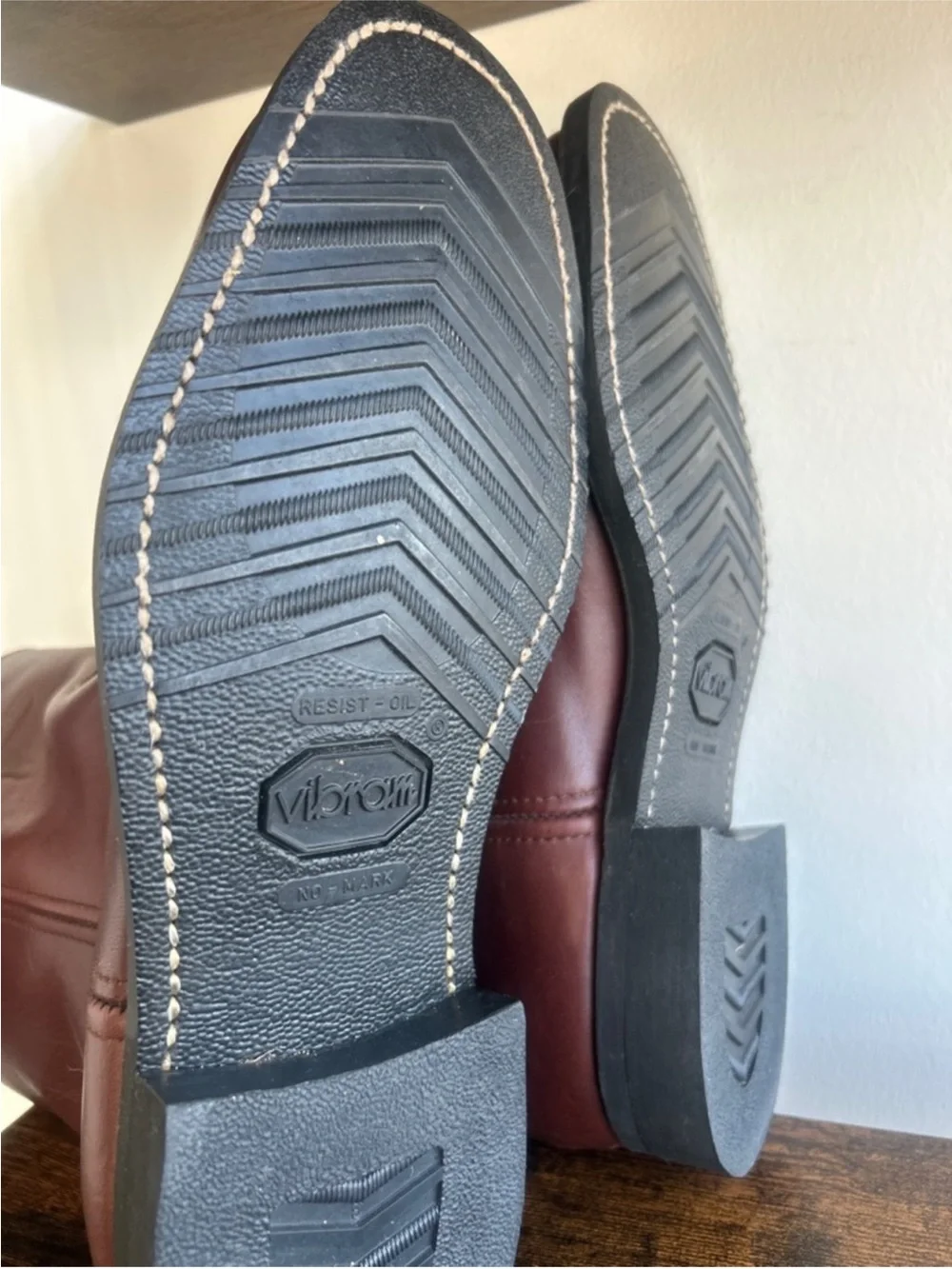 Vintage Mason Western Leather Roper Boots Mens 9D Vibram USA